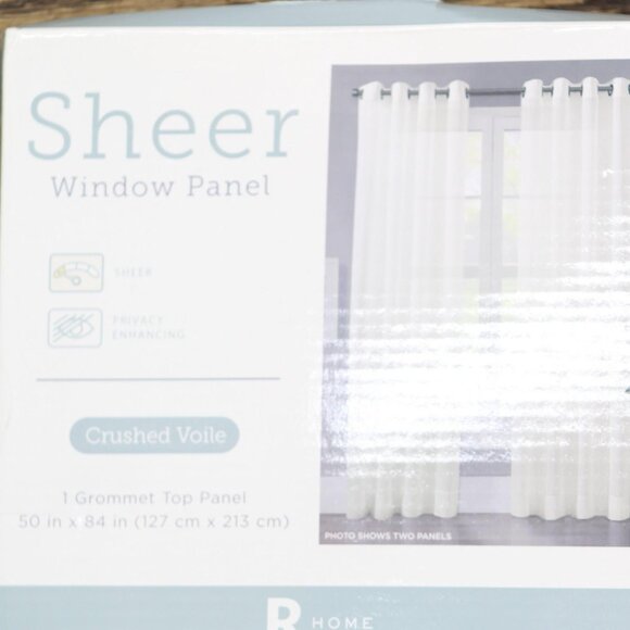 NWT Regal Home Voile Solid Grommet Sheer Single Curtain Panel White 50x84 - Picture 6 of 8